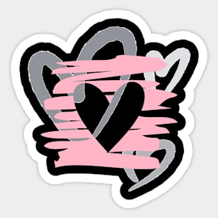 heart-Valentine's Day retro T-Shirt Sticker